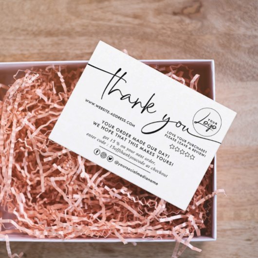 シンプルご注文お礼名刺 名刺