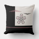 シンプルさくらんぼピンク&ブラック装飾用クッション クッション (正面)