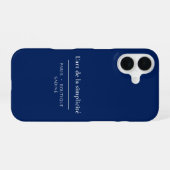 シンプルさの芸術 iPhoneケース | ミニマリスト iPhone 16ケース (裏面横)