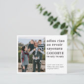 シンプルさよなら20年新年の写真 シーズンポストカード (スタンド正面)