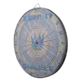 シンプルさを大切に：パステルロイヤル クリアリティ パターン アート ダーツボード (正面右)