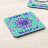 シンプルさを大切に：ロイヤル・クラリティ・パターン・アート コースター (左側)