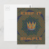 シンプルさを大切に：ロイヤル・クラリティ・パターン・デザイン ポストカード (正面/裏面)