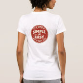 シンプルだけど簡単じゃない Tシャツ (裏面)