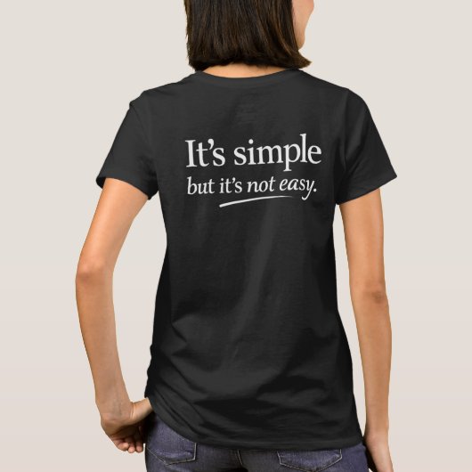 シンプルだけど簡単じゃない Tシャツ (裏面)