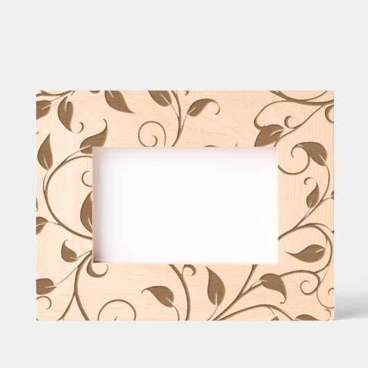 シンプルつる植物 レーザー彫刻フレーム (正面)