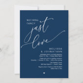 シンプルでおしゃれなウェディングレセプション招待状「Nothing Fancy, Just Love 招待状 (正面)