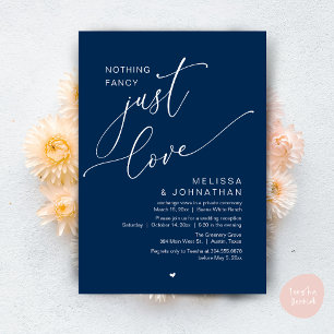 シンプルでおしゃれなウェディングレセプション招待状「Nothing Fancy, Just Love 招待状