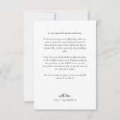 シンプルでおしゃれなスクリプト写真 サンキューカード (裏面)