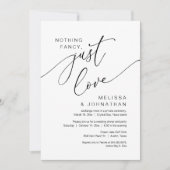 シンプルでおしゃれなデザインのウェディングエロープメントパーティー 招待状 (正面)