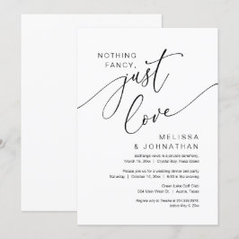 シンプルでおしゃれなデザインのウェディングエロープメントパーティー 招待状