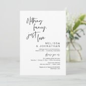 シンプルでおしゃれなデザインのウェディングエロープメントパーティー 招待状 (スタンド正面)