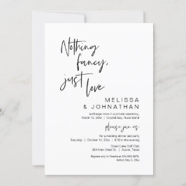 シンプルでおしゃれなデザインのウェディングエロープメントパーティー 招待状