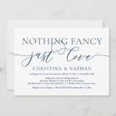 シンプルでおしゃれなデザインの結婚式の招待状「Nothing Fancy, Just Love」 招待状 (正面)