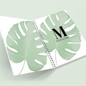 シンプルでおしゃれなトロピカルグリーン ヤシの葉 ノートブック