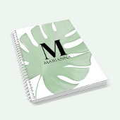 シンプルでおしゃれなトロピカルグリーン ヤシの葉 ノートブック