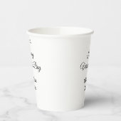 シンプルでおしゃれなバレンタインデー名前ラブ 紙コップ (左)
