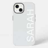 シンプルでおしゃれなモダンなイニシャル入り 名前入りカスタム iPhoneケース (裏面)