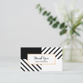 シンプルでおしゃれなモノクロのモダンチェック エンクロージャーカード (スタンド正面)