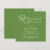 シンプルでおしゃれなリハーサルディナー招待状 招待状 (正面/裏面)