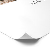 シンプルでおしゃれな写真カスタム結婚式の受付ウェルカムサイン ポスター (角)