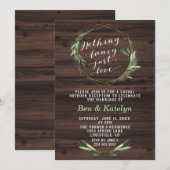 シンプルでおしゃれな愛の誓いの式 招待状 (正面/裏面)