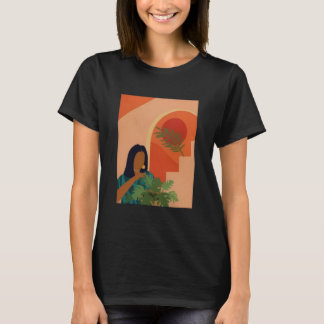 シンプルでおしゃれな植物好きママ Tシャツ