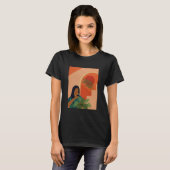 シンプルでおしゃれな植物好きママ Tシャツ (正面フル)
