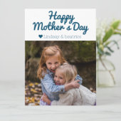 シンプルでおしゃれな現代的な母の日の写真の名前 シーズンカード (スタンド正面)