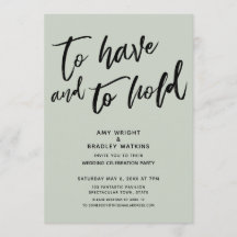 シンプルでおしゃれな結婚式の披露宴「To Have and to Hold」