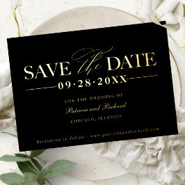 シンプルでおしゃれな結婚式 Save The Date 箔招待状
