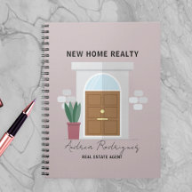 シンプルでおしゃれな表紙の不動産エージェント向けノート