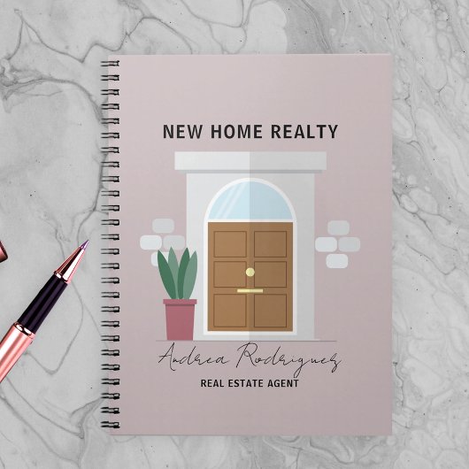 シンプルでおしゃれな表紙の不動産エージェント向けノート ノートブック