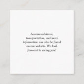 シンプルでおしゃれなQRコード結婚式 エンクロージャーカード (裏面)