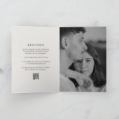 シンプルでおしゃれなQRコード ウェディング 招待状 (内部)
