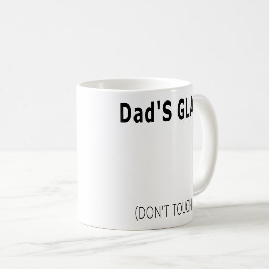 シンプルでおもしろいなパパの引用文のパパのガラスはそれに触れません コーヒーマグカップ (正面右)
