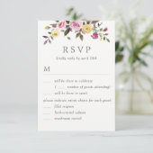 シンプルでかわいいウェディングの出欠確認とメニューオプション 招待状 (スタンド正面)