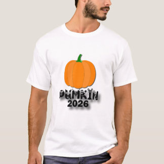 シンプルでかわいいオレンジのパンプキン・秋のイラスト Tシャツ
