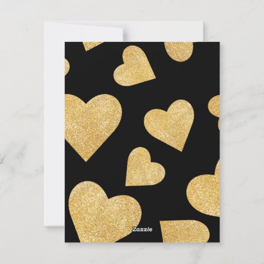 シンプルでかわいいハートの幸せなバレンタインデーのカップル シーズンカード (裏面)