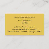 シンプルでかわいいビジネス蜂のグラフィック・デザイン 名刺 (裏面)