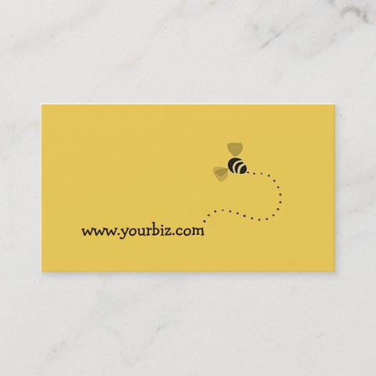 シンプルでかわいいビジネス蜂のグラフィック・デザイン 名刺 (正面)