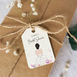 シンプルでかわいいブライズシャワー ギフトタグ
