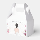 シンプルでかわいいブライズシャワー フェイバーボックス (正面サイド)
