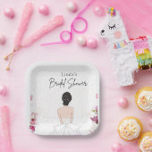 シンプルでかわいいブライズシャワー ペーパープレート (パーティー)