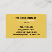 シンプルでかわいいミツバチの巣のグラフィック・デザイン 名刺 (裏面)