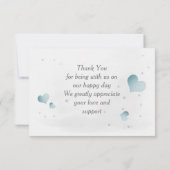 シンプルでかわいい小さなシマウマ サンキューカード (裏面)