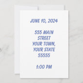 シンプルでかわいい手頃なベビーシャワーの招待状 招待状 (裏面)