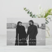 シンプルでかわいい 結婚式の最新情報 案内状 (スタンド正面)