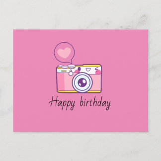 シンプルでかわいい 誕生日ポストカード ポストカード