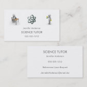 シンプルできれいな科学の数学の個人教師の写真のコラージュ 名刺 (正面/裏面)